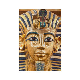 Обложка для паспорта матовая кожа с принтом Фараон , натуральная матовая кожа | размер 19,3 х 13,7 см; прозрачные пластиковые крепления | Тематика изображения на принте: египет | фараон