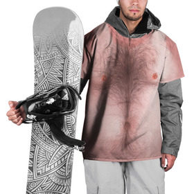 Накидка на куртку 3D с принтом Загорелый торс , 100% полиэстер |  | загар | мужчина | тело | торс