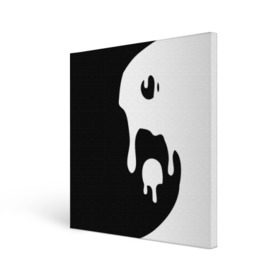 Холст квадратный с принтом Инь Янь , 100% ПВХ |  | Тематика изображения на принте: белое | гармония | инь | краска | черное | янь