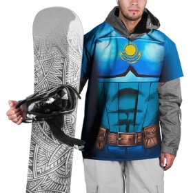 Накидка на куртку 3D с принтом Капитан Казахстан , 100% полиэстер |  | казахстан