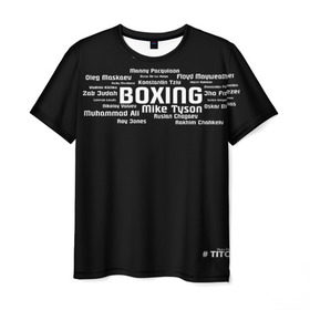 Мужская футболка 3D с принтом Профессиональные боксеры мира , 100% полиэфир | прямой крой, круглый вырез горловины, длина до линии бедер | boxing | бойцы | бокс | боксеры | спорт