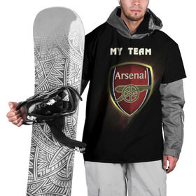 Накидка на куртку 3D с принтом My team Arsenal , 100% полиэстер |  | arsenal | team | арсенал | клуб | футбол
