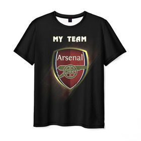 Мужская футболка 3D с принтом My team Arsenal , 100% полиэфир | прямой крой, круглый вырез горловины, длина до линии бедер | Тематика изображения на принте: arsenal | team | арсенал | клуб | футбол