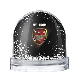 Снежный шар с принтом My team Arsenal , Пластик | Изображение внутри шара печатается на глянцевой фотобумаге с двух сторон | arsenal | team | арсенал | клуб | футбол