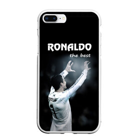 Чехол для iPhone 7Plus/8 Plus матовый с принтом RONALDO the best , Силикон | Область печати: задняя сторона чехла, без боковых панелей | real madrid | ronaldo | реал | роналдо | футбол