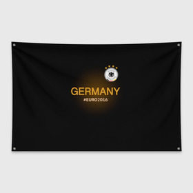 Флаг-баннер с принтом Сборная Германии 2016 , 100% полиэстер | размер 67 х 109 см, плотность ткани — 95 г/м2; по краям флага есть четыре люверса для крепления | germany