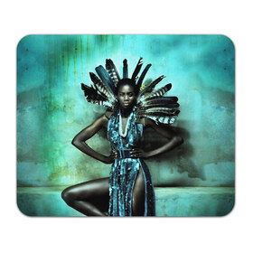 Коврик прямоугольный с принтом Африканская девушка , натуральный каучук | размер 230 х 185 мм; запечатка лицевой стороны | Тематика изображения на принте: африка | африканская девушка | в перьях | модель | перья