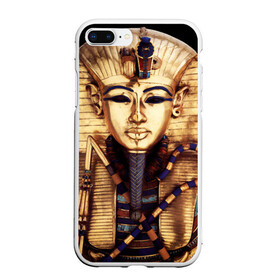 Чехол для iPhone 7Plus/8 Plus матовый с принтом Хатшепсут , Силикон | Область печати: задняя сторона чехла, без боковых панелей | Тематика изображения на принте: египет | женщина | золото | маска | фараон египта | хатшепсут