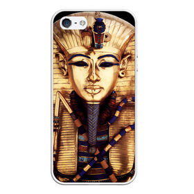 Чехол для iPhone 5/5S матовый с принтом Хатшепсут , Силикон | Область печати: задняя сторона чехла, без боковых панелей | Тематика изображения на принте: египет | женщина | золото | маска | фараон египта | хатшепсут