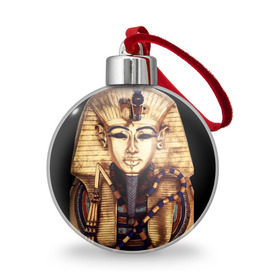 Ёлочный шар с принтом Хатшепсут , Пластик | Диаметр: 77 мм | египет | женщина | золото | маска | фараон египта | хатшепсут