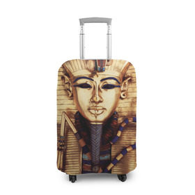 Чехол для чемодана 3D с принтом Хатшепсут , 86% полиэфир, 14% спандекс | двустороннее нанесение принта, прорези для ручек и колес | Тематика изображения на принте: египет | женщина | золото | маска | фараон египта | хатшепсут