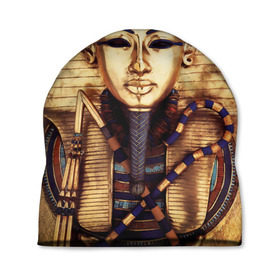 Шапка 3D с принтом Хатшепсут , 100% полиэстер | универсальный размер, печать по всей поверхности изделия | Тематика изображения на принте: египет | женщина | золото | маска | фараон египта | хатшепсут
