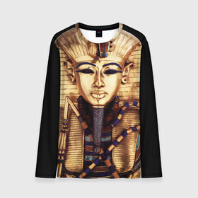 Мужской лонгслив 3D с принтом Хатшепсут , 100% полиэстер | длинные рукава, круглый вырез горловины, полуприлегающий силуэт | Тематика изображения на принте: египет | женщина | золото | маска | фараон египта | хатшепсут