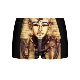 Мужские трусы 3D с принтом Хатшепсут , 50% хлопок, 50% полиэстер | классическая посадка, на поясе мягкая тканевая резинка | Тематика изображения на принте: египет | женщина | золото | маска | фараон египта | хатшепсут