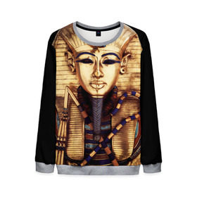 Мужской свитшот 3D с принтом Хатшепсут , 100% полиэстер с мягким внутренним слоем | круглый вырез горловины, мягкая резинка на манжетах и поясе, свободная посадка по фигуре | Тематика изображения на принте: египет | женщина | золото | маска | фараон египта | хатшепсут