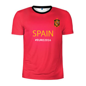 Мужская футболка 3D спортивная с принтом Сборная Испании 2016 , 100% полиэстер с улучшенными характеристиками | приталенный силуэт, круглая горловина, широкие плечи, сужается к линии бедра | euro2016 | spain | испания