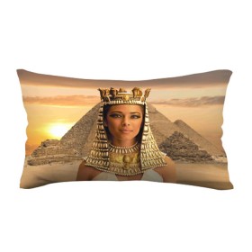 Подушка 3D антистресс с принтом Клеопатра , наволочка — 100% полиэстер, наполнитель — вспененный полистирол | состоит из подушки и наволочки на молнии | египет | египетская | закат | золото | клеопатра | корона | песок | пирамиды | пустыня | солнце | царица
