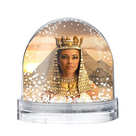 Снежный шар с принтом Клеопатра , Пластик | Изображение внутри шара печатается на глянцевой фотобумаге с двух сторон | египет | египетская | закат | золото | клеопатра | корона | песок | пирамиды | пустыня | солнце | царица