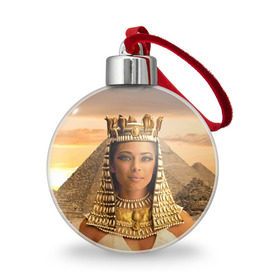 Ёлочный шар с принтом Клеопатра , Пластик | Диаметр: 77 мм | египет | египетская | закат | золото | клеопатра | корона | песок | пирамиды | пустыня | солнце | царица