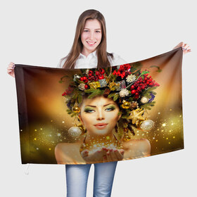 Флаг 3D с принтом Чудо девушка , 100% полиэстер | плотность ткани — 95 г/м2, размер — 67 х 109 см. Принт наносится с одной стороны | волшебница | волшебство | звезды | новый год | подарки | празник | фея | чудо девушка