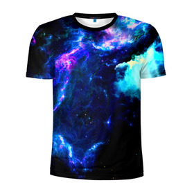 Мужская футболка 3D спортивная с принтом Космос , 100% полиэстер с улучшенными характеристиками | приталенный силуэт, круглая горловина, широкие плечи, сужается к линии бедра | вселенная | звезды | космос