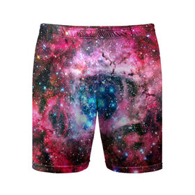 Мужские шорты 3D спортивные с принтом Звезды ,  |  | галактика | туманность | яркий