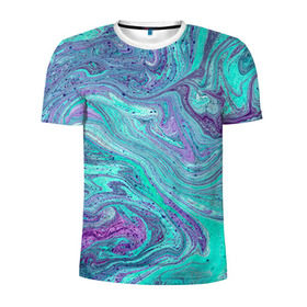 Мужская футболка 3D спортивная с принтом Смесь красок , 100% полиэстер с улучшенными характеристиками | приталенный силуэт, круглая горловина, широкие плечи, сужается к линии бедра | абстракция | краска | масло | творчество | цвет