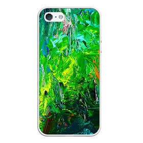 Чехол силиконовый для Телефон Apple iPhone 5/5S с принтом Холст , Силикон | Область печати: задняя сторона чехла, без боковых панелей | абстракция | краска | масло | творчество | цвет