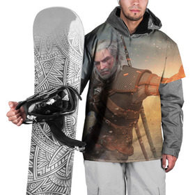Накидка на куртку 3D с принтом Igni , 100% полиэстер |  | Тематика изображения на принте: gerald | wild hunt | witcher | ведьмак | геральд | дикая охота