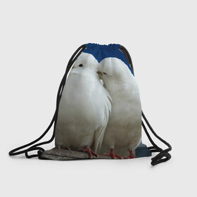 Рюкзак-мешок 3D с принтом Голубь , 100% полиэстер | плотность ткани — 200 г/м2, размер — 35 х 45 см; лямки — толстые шнурки, застежка на шнуровке, без карманов и подкладки | 3д | голубь | животные | новые | птицы