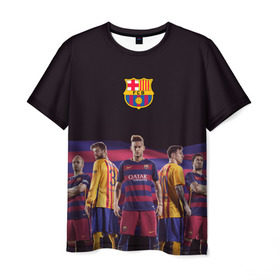 Мужская футболка 3D с принтом ФК Барселона , 100% полиэфир | прямой крой, круглый вырез горловины, длина до линии бедер | евро 2016
barca barcelona | иньеста | месси | неймар | пике | суарез