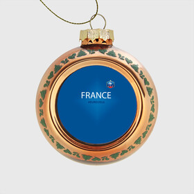 Стеклянный ёлочный шар с принтом Сборная Франции 2016 , Стекло | Диаметр: 80 мм | euro2016 | france | футбол