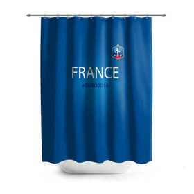 Штора 3D для ванной с принтом Сборная Франции 2016 , 100% полиэстер | плотность материала — 100 г/м2. Стандартный размер — 146 см х 180 см. По верхнему краю — пластиковые люверсы для креплений. В комплекте 10 пластиковых колец | euro2016 | france | футбол