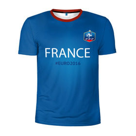 Мужская футболка 3D спортивная с принтом Сборная Франции 2016 , 100% полиэстер с улучшенными характеристиками | приталенный силуэт, круглая горловина, широкие плечи, сужается к линии бедра | euro2016 | france | футбол