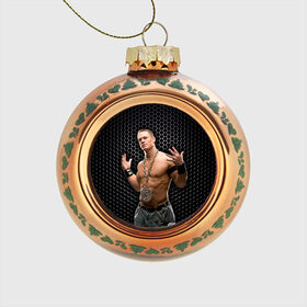 Стеклянный ёлочный шар с принтом John Cena , Стекло | Диаметр: 80 мм | john cena | wwe чемпион | джон сина