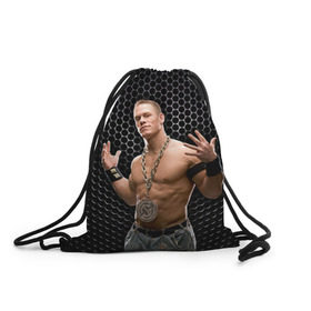 Рюкзак-мешок 3D с принтом John Cena , 100% полиэстер | плотность ткани — 200 г/м2, размер — 35 х 45 см; лямки — толстые шнурки, застежка на шнуровке, без карманов и подкладки | john cena | wwe чемпион | джон сина