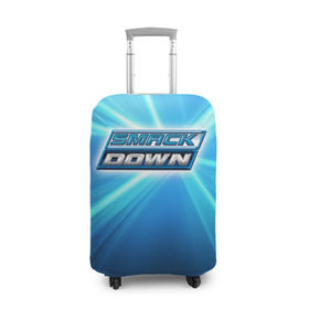 Чехол для чемодана 3D с принтом Smack down , 86% полиэфир, 14% спандекс | двустороннее нанесение принта, прорези для ручек и колес | smack down | usa | wwe