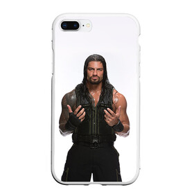 Чехол для iPhone 7Plus/8 Plus матовый с принтом Roman Reigns , Силикон | Область печати: задняя сторона чехла, без боковых панелей | Тематика изображения на принте: roman reigns | wwe | роман рейнс