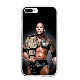 Чехол для iPhone 7Plus/8 Plus матовый с принтом Dwayne Johnson , Силикон | Область печати: задняя сторона чехла, без боковых панелей | raw | wwe | актер | дуэйн джонсон | скала