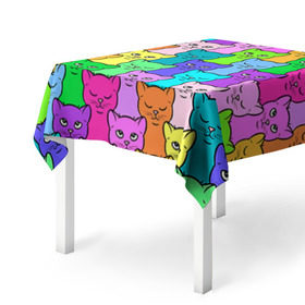 Скатерть 3D с принтом Котятушки , 100% полиэстер (ткань не мнется и не растягивается) | Размер: 150*150 см | кот | котенок | котик | кошечка | кошка | мем | независимая | сильная