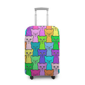 Чехол для чемодана 3D с принтом Котятушки , 86% полиэфир, 14% спандекс | двустороннее нанесение принта, прорези для ручек и колес | кот | котенок | котик | кошечка | кошка | мем | независимая | сильная