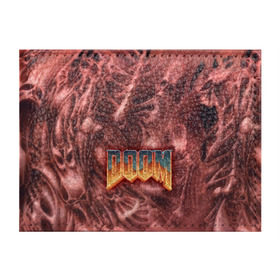 Обложка для студенческого билета с принтом Doom (Classic) , натуральная кожа | Размер: 11*8 см; Печать на всей внешней стороне | 90 | олдскул | скелет | череп