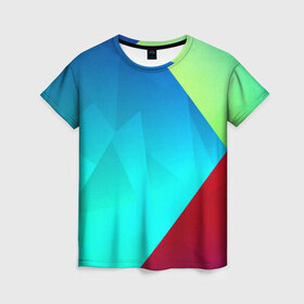 Женская футболка 3D с принтом Freedom , 100% полиэфир ( синтетическое хлопкоподобное полотно) | прямой крой, круглый вырез горловины, длина до линии бедер | абстракт | абстракции | волны | прикольные | ромб | текстуры