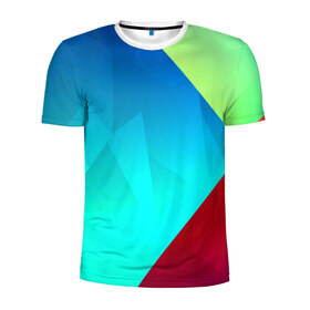 Мужская футболка 3D спортивная с принтом Freedom , 100% полиэстер с улучшенными характеристиками | приталенный силуэт, круглая горловина, широкие плечи, сужается к линии бедра | абстракт | абстракции | волны | прикольные | ромб | текстуры