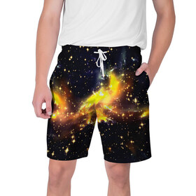 Мужские шорты 3D с принтом Звезды ,  полиэстер 100% | прямой крой, два кармана без застежек по бокам. Мягкая трикотажная резинка на поясе, внутри которой широкие завязки. Длина чуть выше колен | nebula | вселенная | звезды | туманность