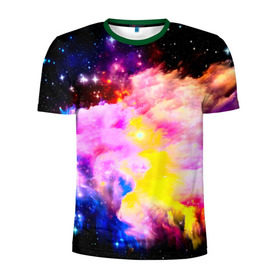 Мужская футболка 3D спортивная с принтом Космос , 100% полиэстер с улучшенными характеристиками | приталенный силуэт, круглая горловина, широкие плечи, сужается к линии бедра | вселенная | галактика | звезды