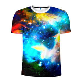 Мужская футболка 3D спортивная с принтом Космос , 100% полиэстер с улучшенными характеристиками | приталенный силуэт, круглая горловина, широкие плечи, сужается к линии бедра | вселенная | галактика | звезды | космос