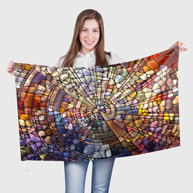 Флаг 3D с принтом Прикольная мозаика , 100% полиэстер | плотность ткани — 95 г/м2, размер — 67 х 109 см. Принт наносится с одной стороны | арт | дизайн | искусство | композиция | краски | мозаика | пазл | цветные камешки