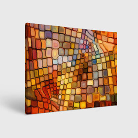 Холст прямоугольный с принтом Мозаика , 100% ПВХ |  | арт | дизайн | искусство | композиция | краски | мозаика | пазл | цветные камешки