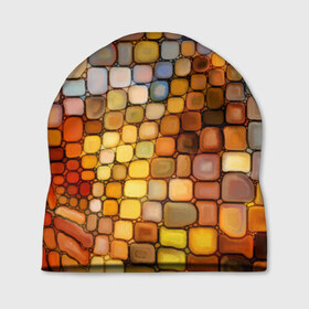 Шапка 3D с принтом Мозаика , 100% полиэстер | универсальный размер, печать по всей поверхности изделия | арт | дизайн | искусство | композиция | краски | мозаика | пазл | цветные камешки